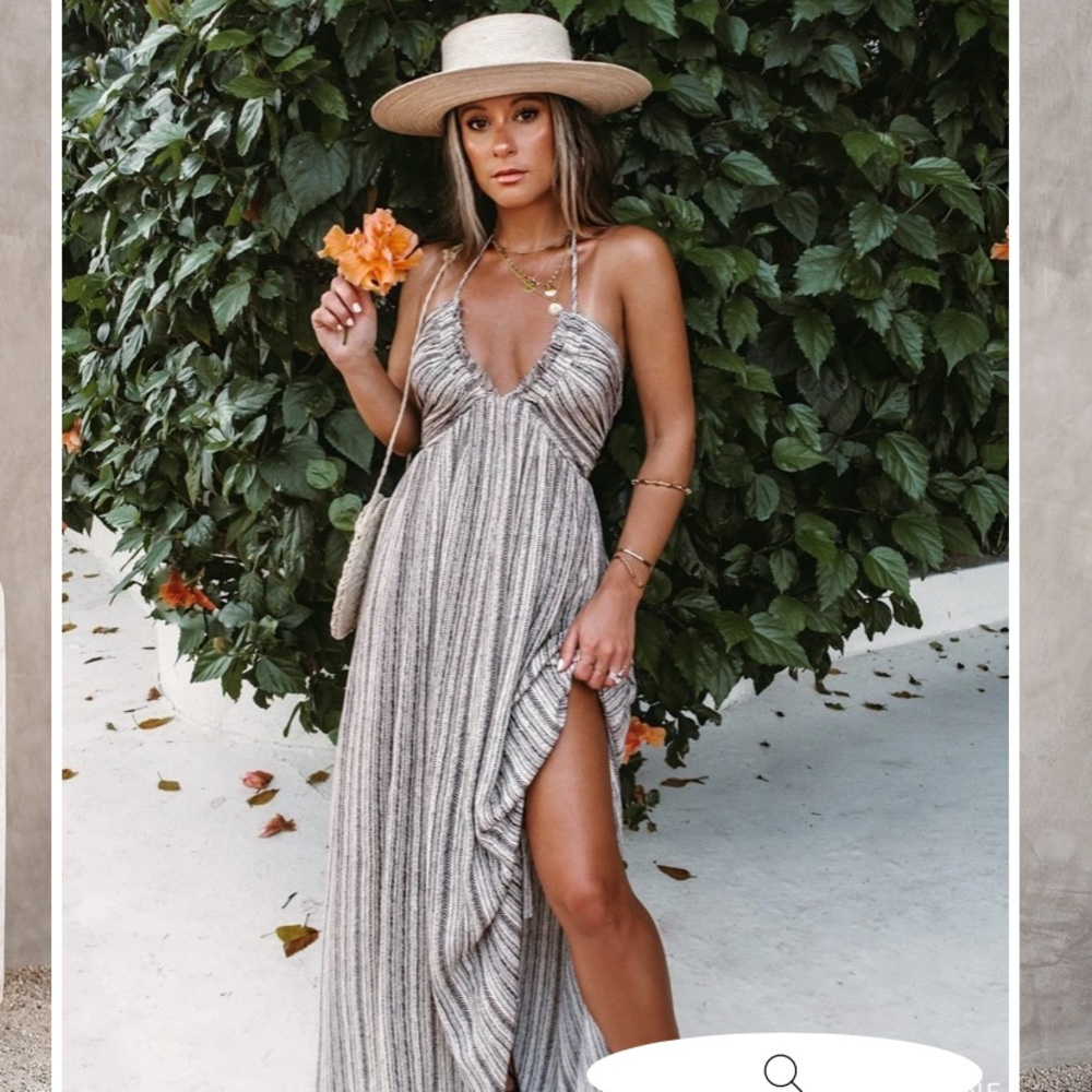 Vici Pocketed Halter Maxi dress